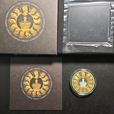 【德藏】世界币章拍卖第163期（拍品征集中~欢迎藏友联系） - 2025年 纽埃英国君主局部镀金1元精制纪念银币 原盒 带证书 1盎司 999银 发行量500枚