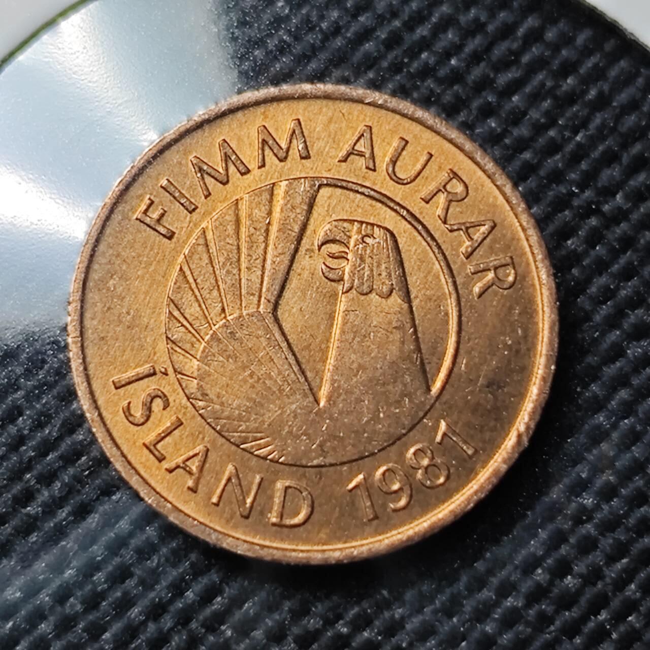 KK钱币收藏小铺  第390期  2月预留时间 周末发货  冰岛5奥拉铜币