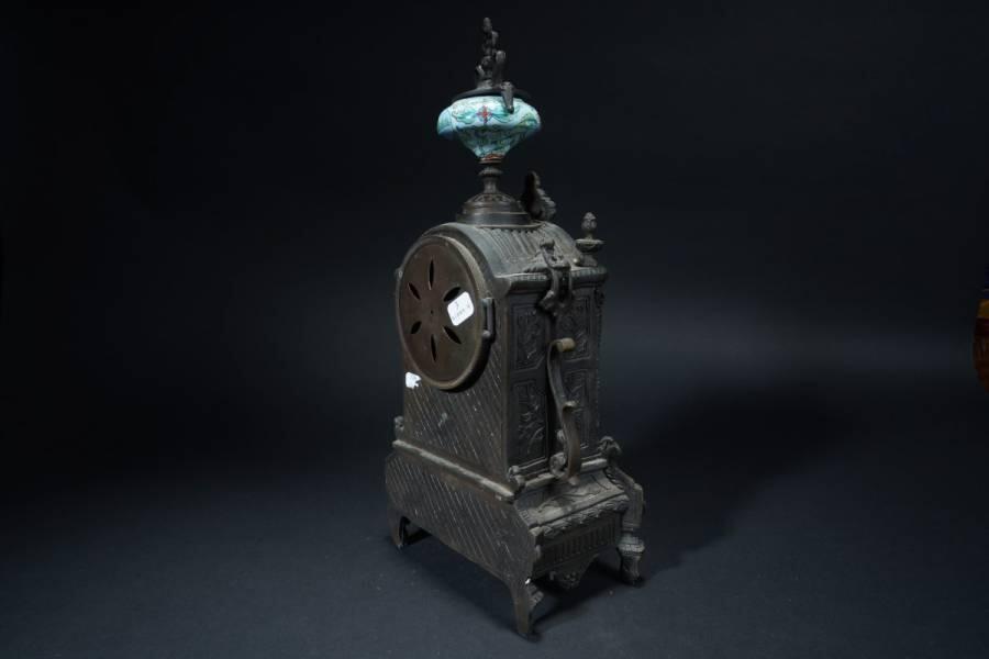 上海都达杂项专场十二（全场包邮】 西洋全铜画珐琅人物大摆钟83-5