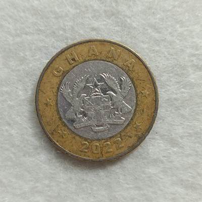 君烨收藏 0元起拍 散币场 每天一场 可留存 第22场 周日发货 - 9加纳2022年1元硬币 新版少见
