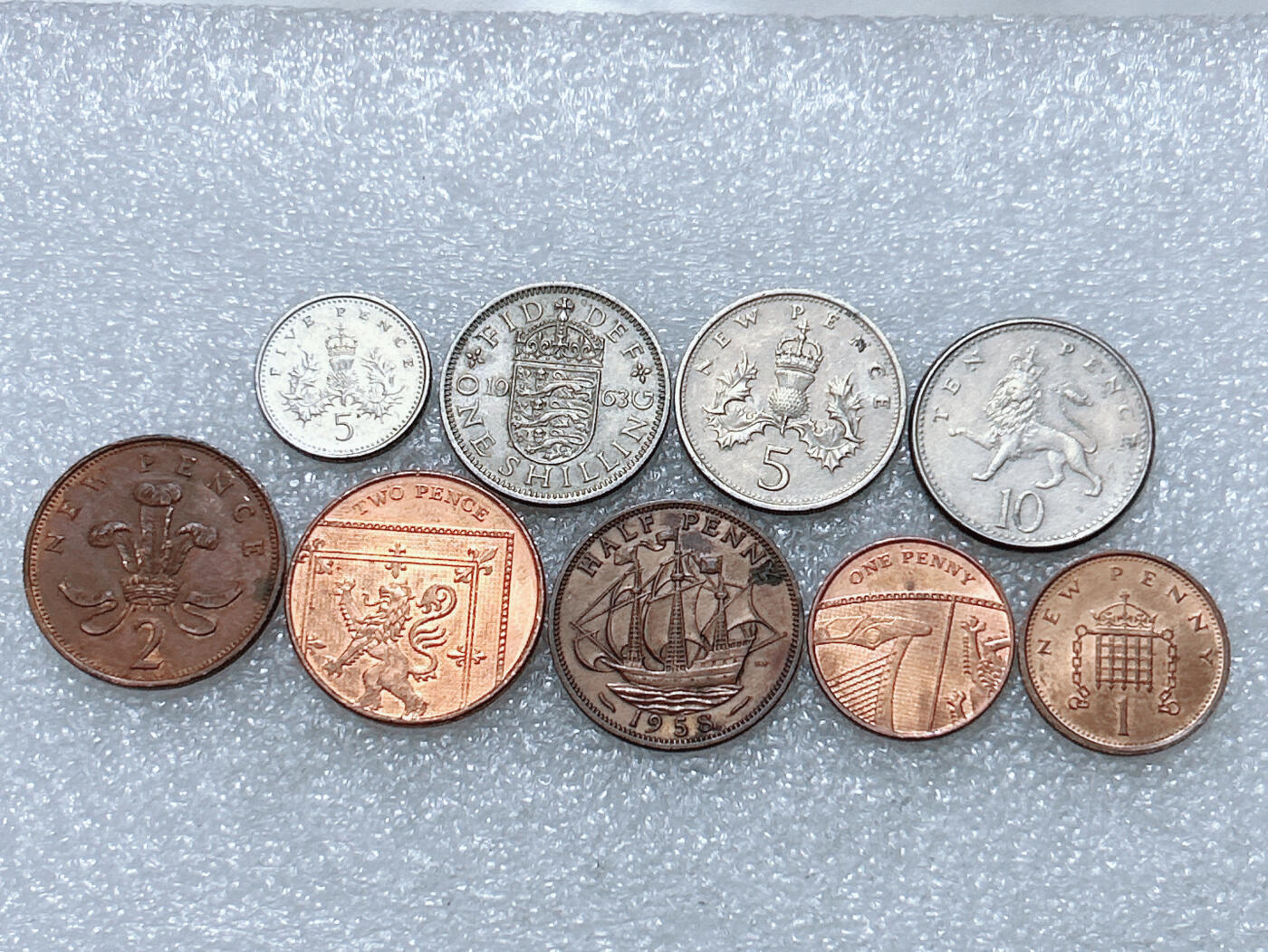 第一海外回流一元起拍收藏 散集专场  第296期 英国硬币 9枚 无重复