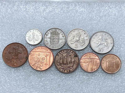 第一海外回流一元起拍收藏 散集专场  第296期 - 英国硬币 9枚 无重复