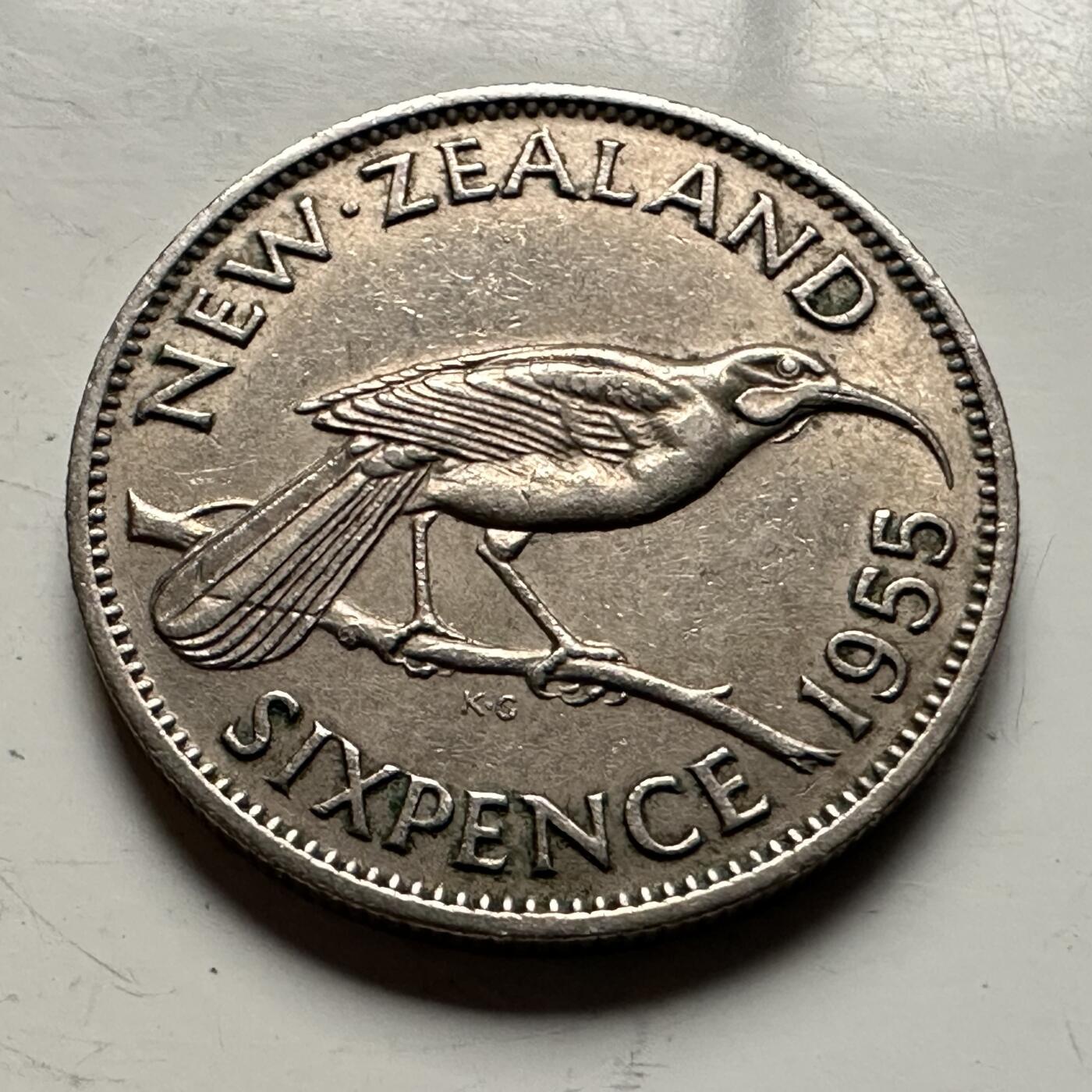 🌹外币初藏🌹🐯2026年第13场  每周二四六晚8️⃣点 接代拍 新西兰1955年六便士