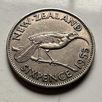 🌹外币初藏🌹🐯2026年第13场  每周二四六晚8️⃣点 接代拍 - 新西兰1955年六便士