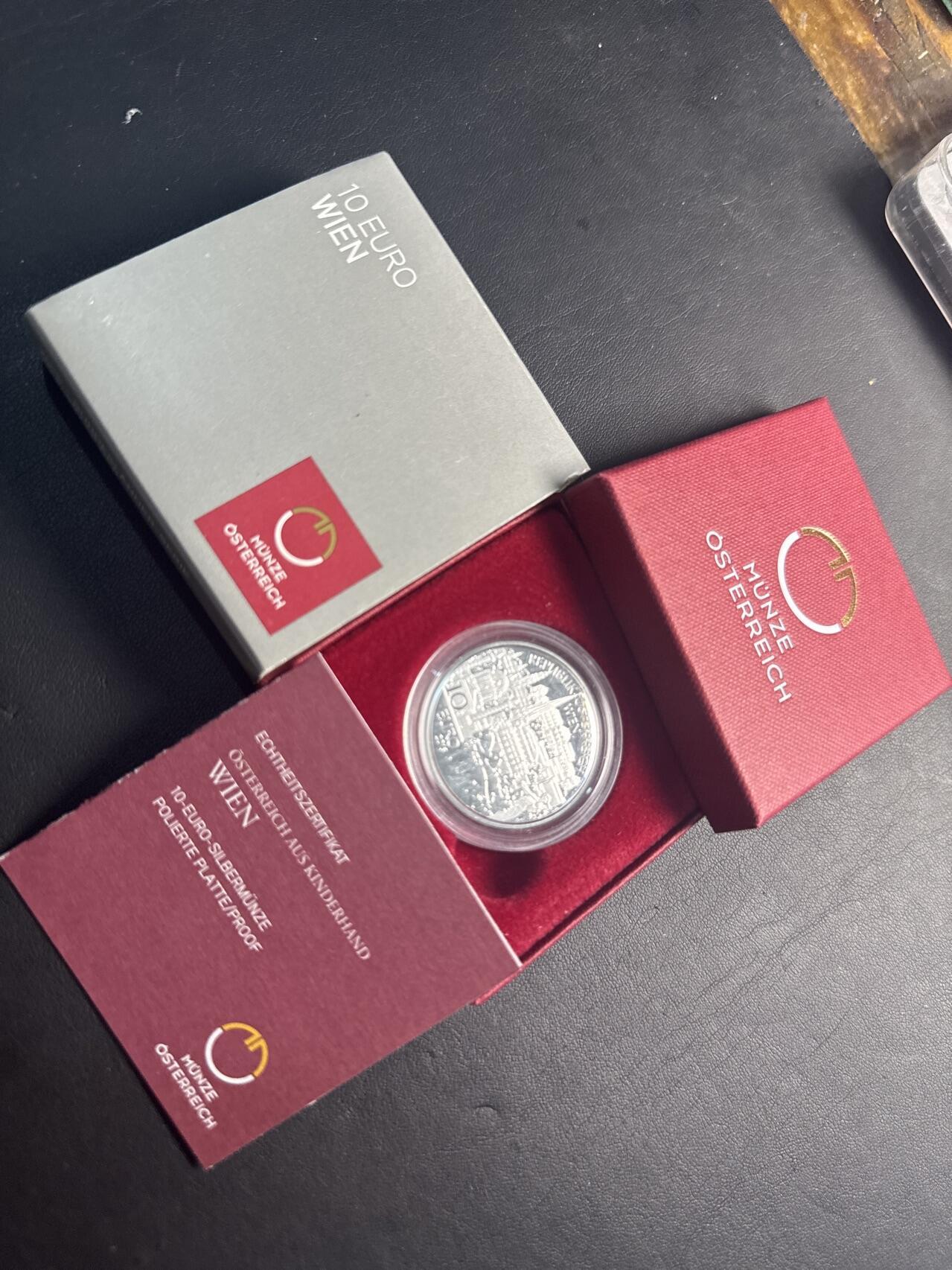 ❤️【币观天下】❤️ 第341期钱币拍卖- 2026.1.30周五晚上6点半场-长期征集拍品 春节前最后一场本场不能存放 节后恢复拍卖 奥地利联邦省系列银币 盒证齐全(面值10欧，重量17.3克)2015-2