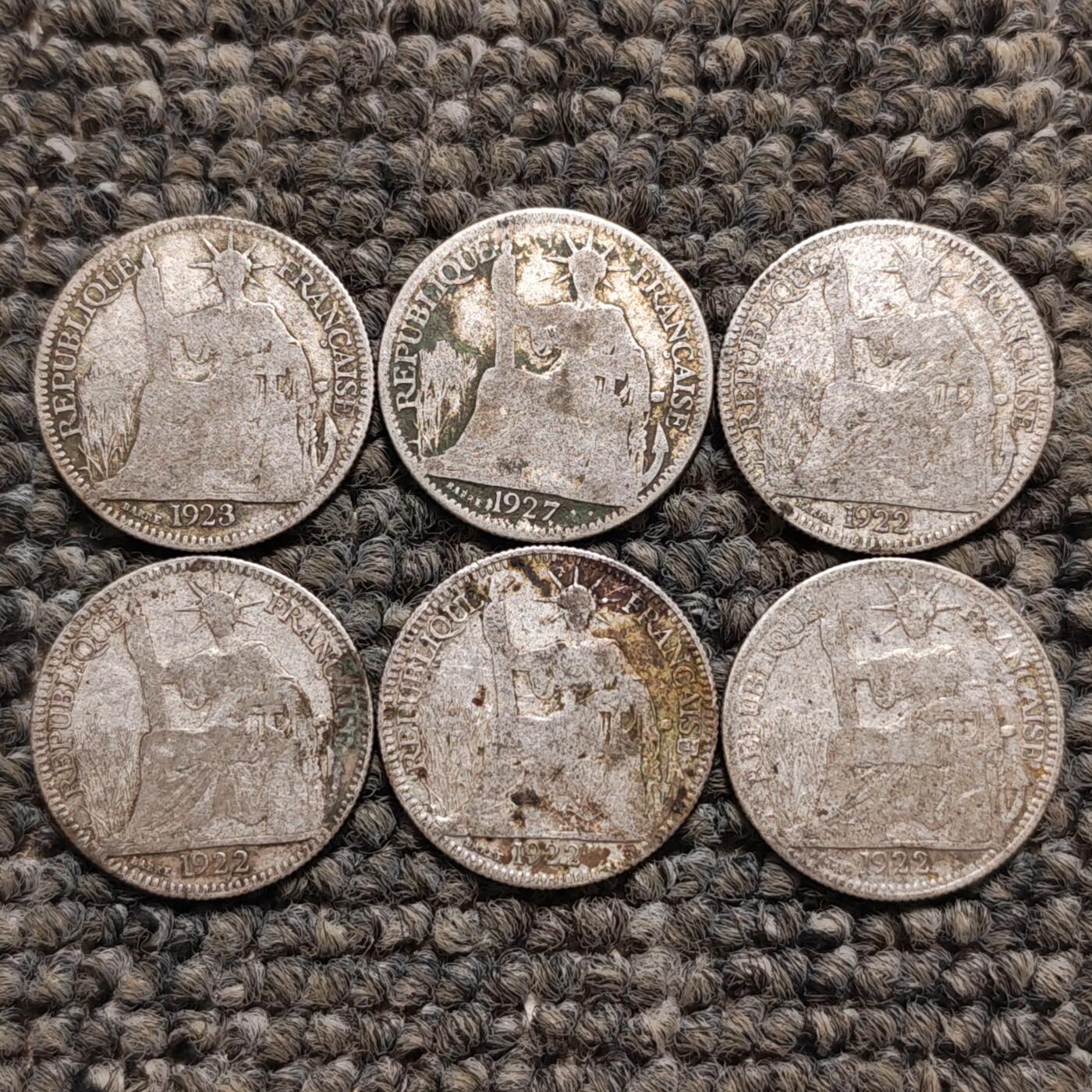 法属印支坐洋10分小银币（单枚价）