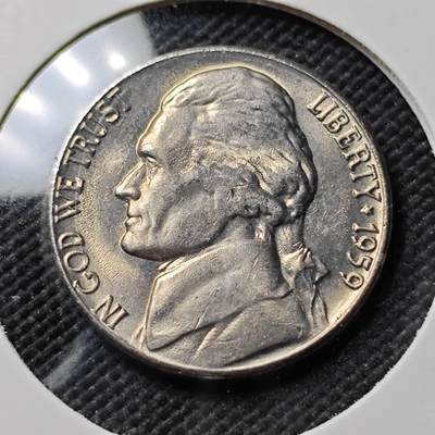 KK钱币收藏小铺  第390期  2月预留时间 周末发货 -  1959美国5分 好品