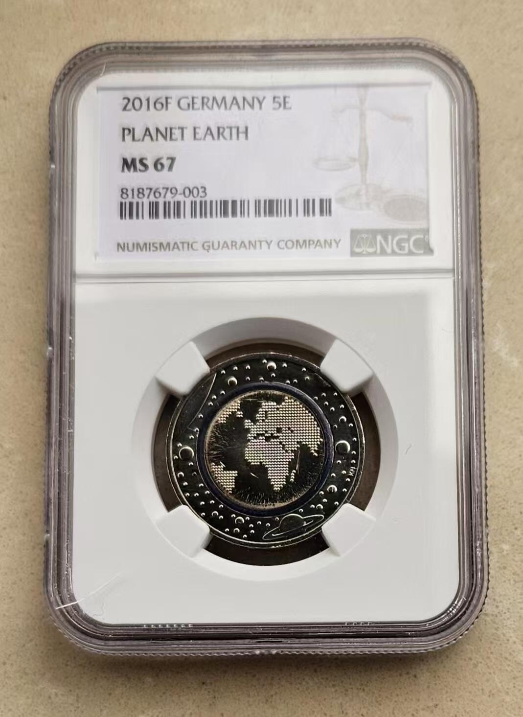 ❤️【币观天下】❤️ 第341期钱币拍卖- 2026.1.30周五晚上6点半场-长期征集拍品 春节前最后一场本场不能存放 节后恢复拍卖 克劳斯获奖币德国2016年蓝色星球5欧元纪念币NGC评级币