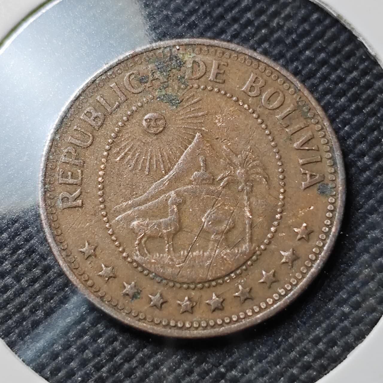 KK钱币收藏小铺  第390期  2月预留时间 周末发货  1965玻利维亚10分