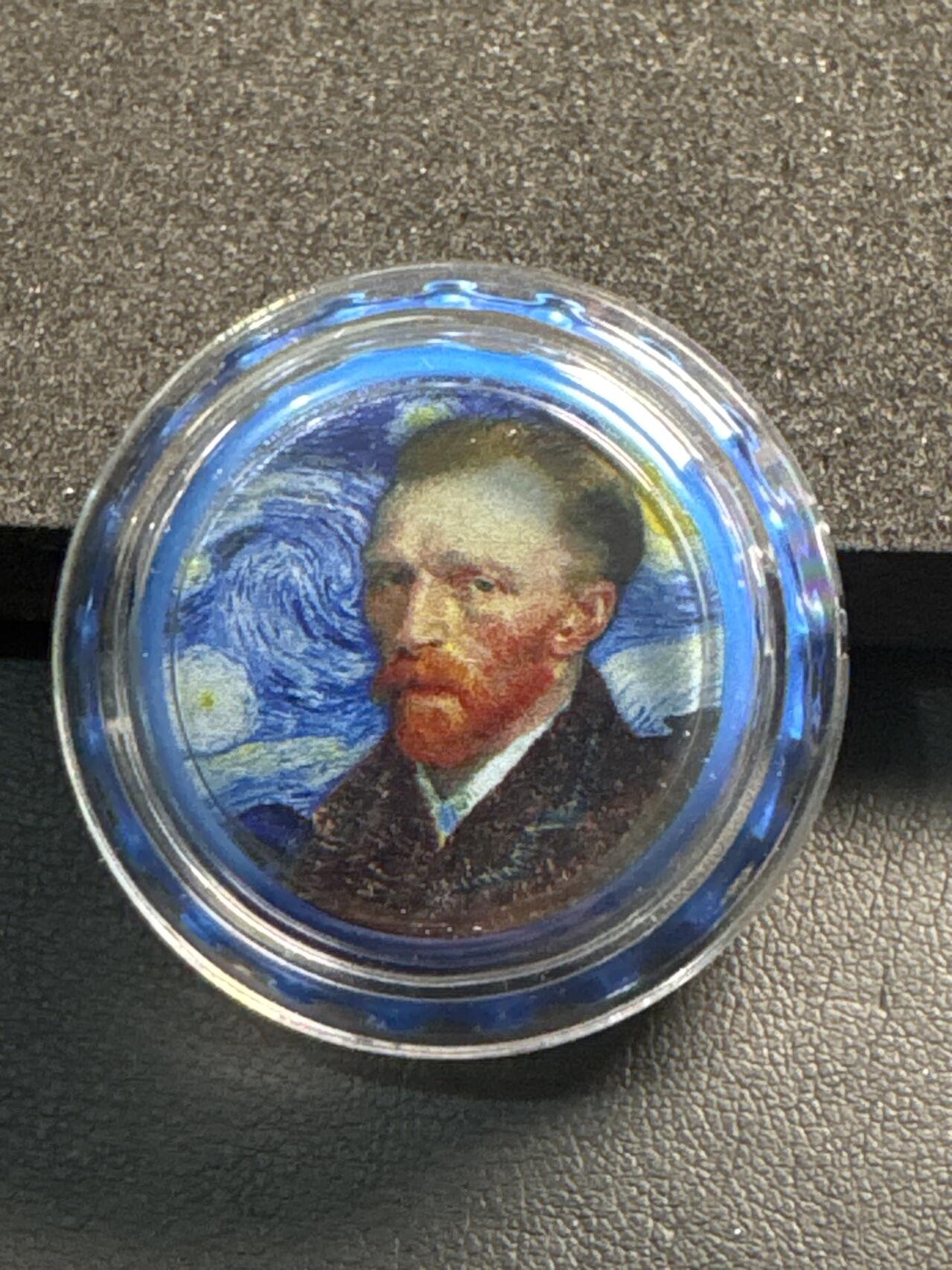 ❤️【币观天下】❤️ 第341期钱币拍卖- 2026.1.30周五晚上6点半场-长期征集拍品 春节前最后一场本场不能存放 节后恢复拍卖 乍得2022年梵高瓶盖形状彩色银币6克盒证齐全