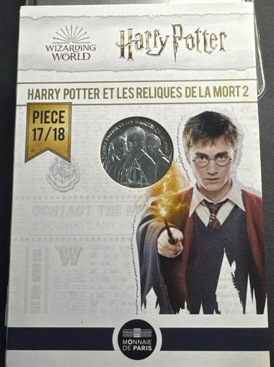 ❤️【币观天下】❤️ 第341期钱币拍卖- 2026.1.30周五晚上6点半场-长期征集拍品 春节前最后一场本场不能存放 节后恢复拍卖 - 法国2021年哈利波特10欧元纪念银币第17枚