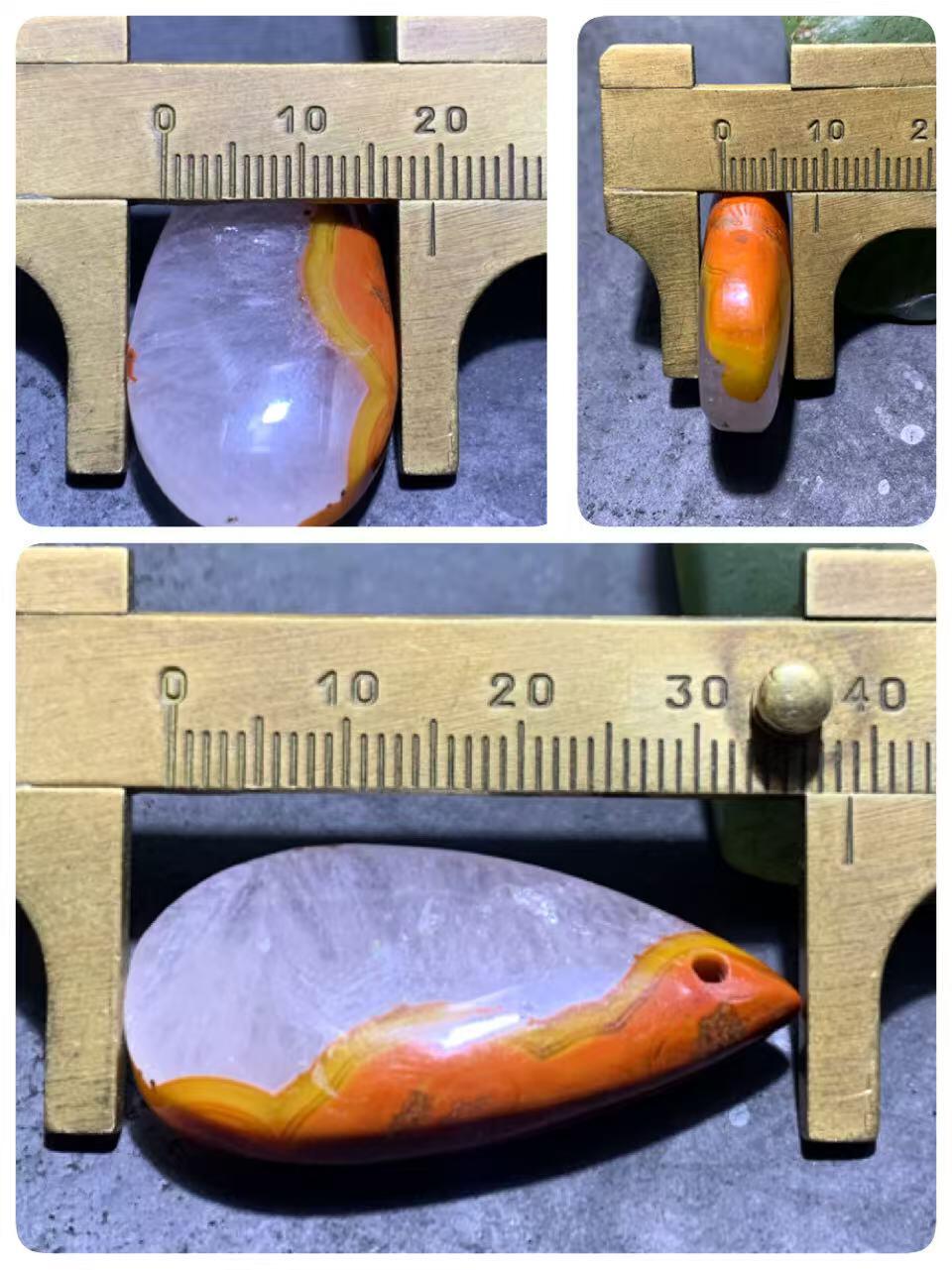精美冰飘战国红玛瑙吊坠一个！