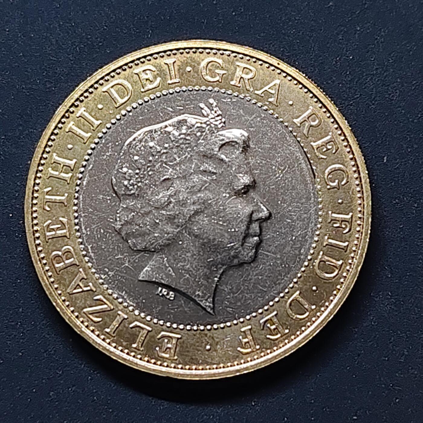 【全场包邮】纯粹捡漏拍498场-持续更新中 英国2009年2镑达尔文《物种起源》发行150周年双色纪念币