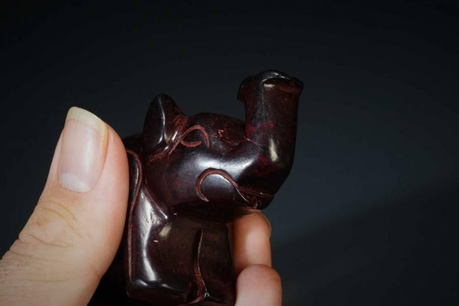 上海都达杂项专场十二（全场包邮】 老玉雕太平有象手把件83-39