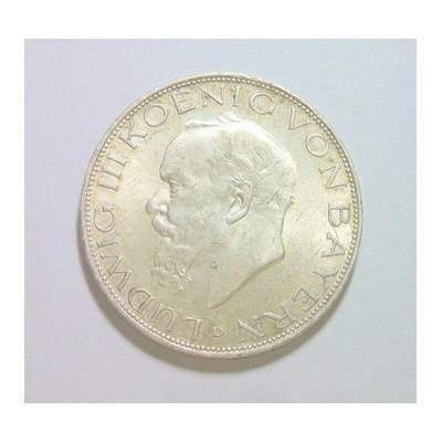 【银】可评级 德国巴伐利亚1914年 路易维希三世3马克银币 原光 - 【银】可评级 德国巴伐利亚1914年 路易维希三世3马克银币 原光