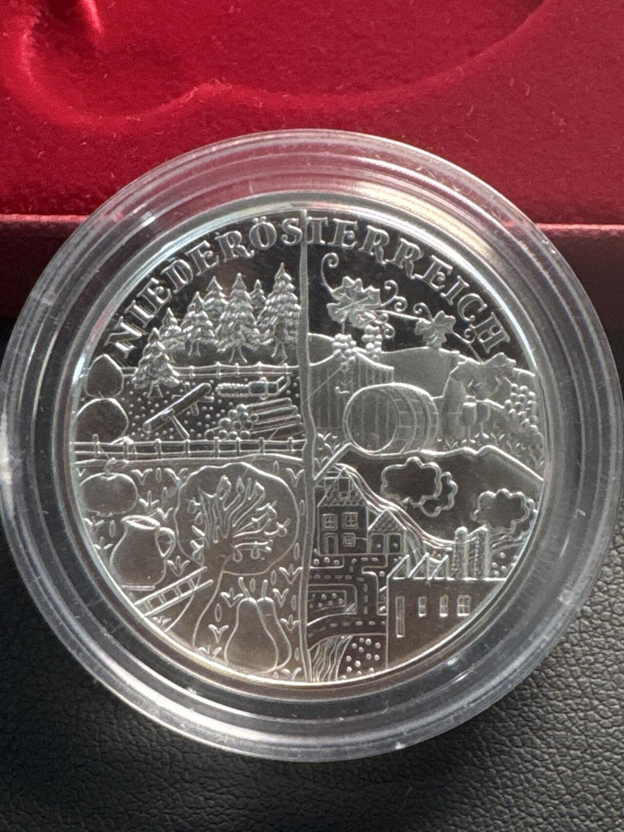 ❤️【币观天下】❤️ 第341期钱币拍卖- 2026.1.30周五晚上6点半场-长期征集拍品 春节前最后一场本场不能存放 节后恢复拍卖 奥地利联邦省系列银币 盒证齐全(面值10欧，重量17.3克)2013-1