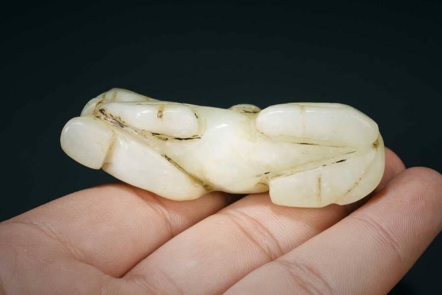 上海都达杂项专场十二（全场包邮】 古玉马上封侯手把件83-25