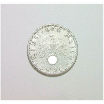 稀年 德国第三帝国1940年G版50芬尼 好品 - 稀年 德国第三帝国1940年G版50芬尼 好品