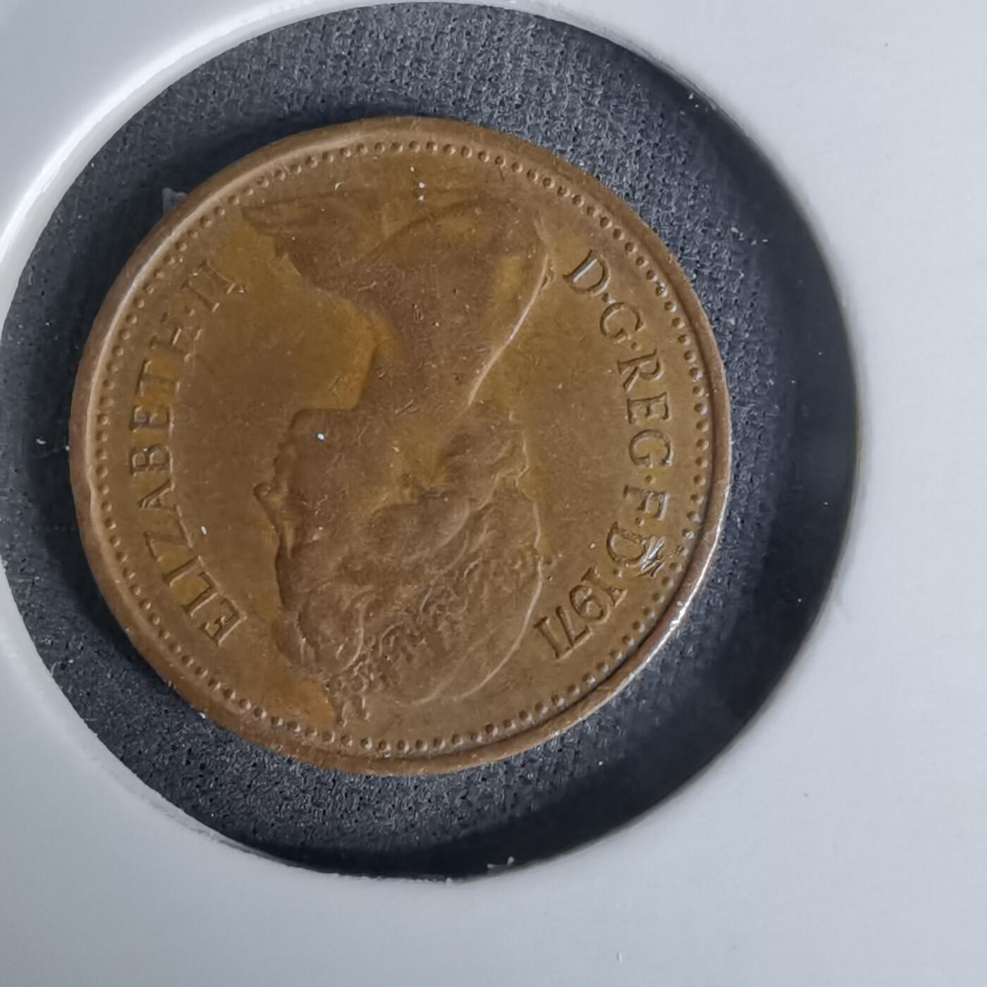 沼泽如烟--第978场 英国1971年半便士