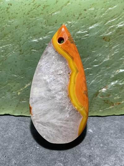 精美冰飘战国红玛瑙吊坠一个！ - 精美冰飘战国红玛瑙吊坠一个！