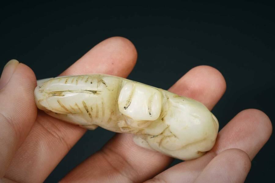 上海都达杂项专场十二（全场包邮】 古玉马上封侯手把件83-25