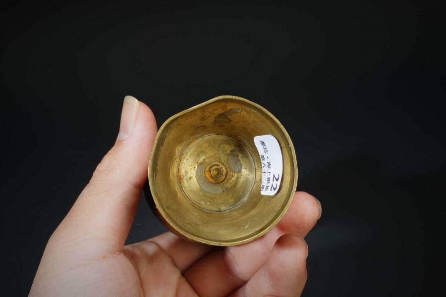 上海都达杂项专场十二（全场包邮】 铜錾刻花卉花瓶83-22