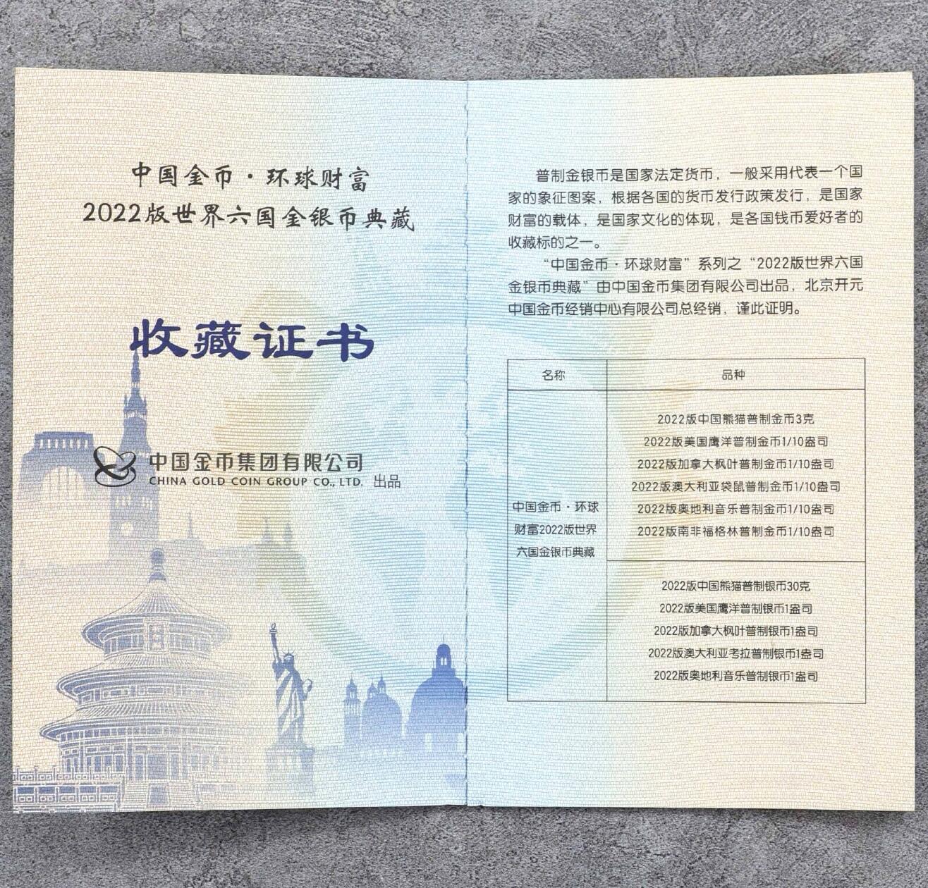 2022年世界贵金属投资银币套装