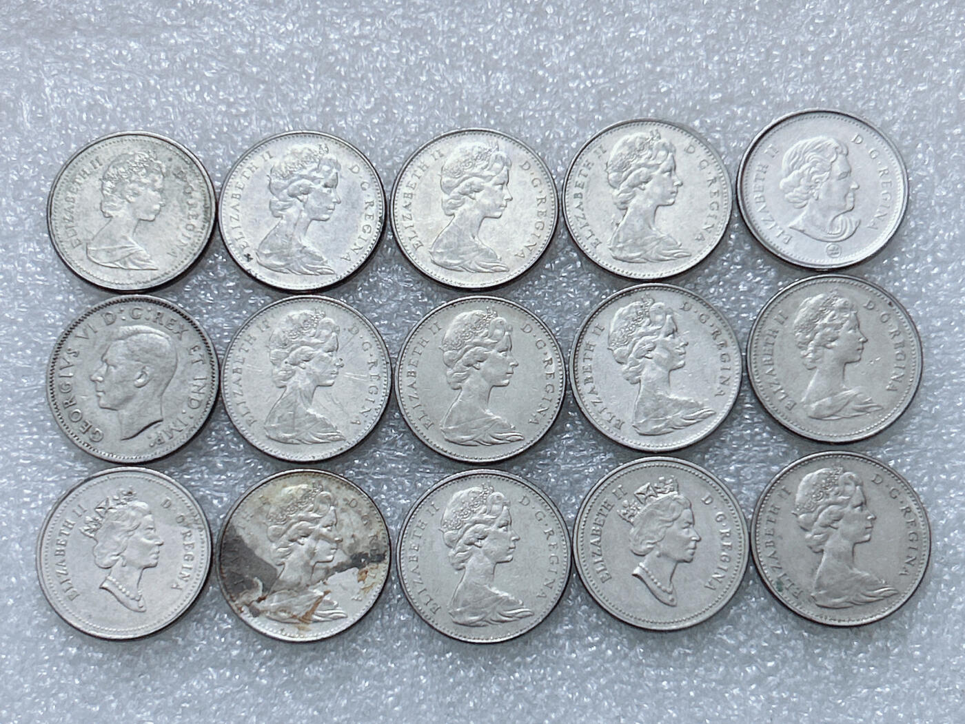 第一海外回流一元起拍收藏 散集专场  第296期 加拿大海狸版5分硬币 15枚