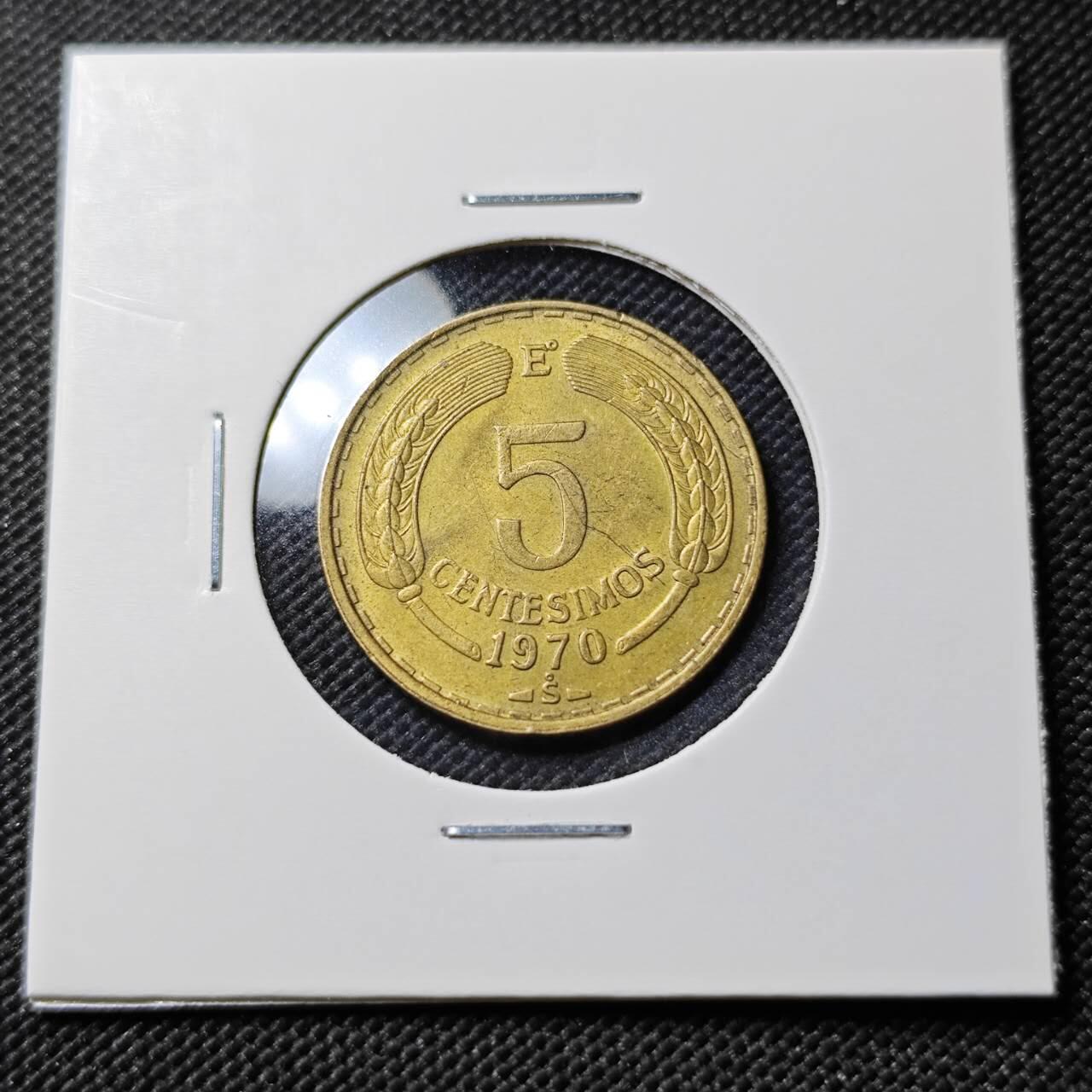 KK钱币收藏小铺  第390期  2月预留时间 周末发货  智利5分铜币