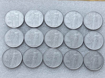 第一海外回流一元起拍收藏 散集专场  第296期 - 意大利100里拉不锈钢币 15枚