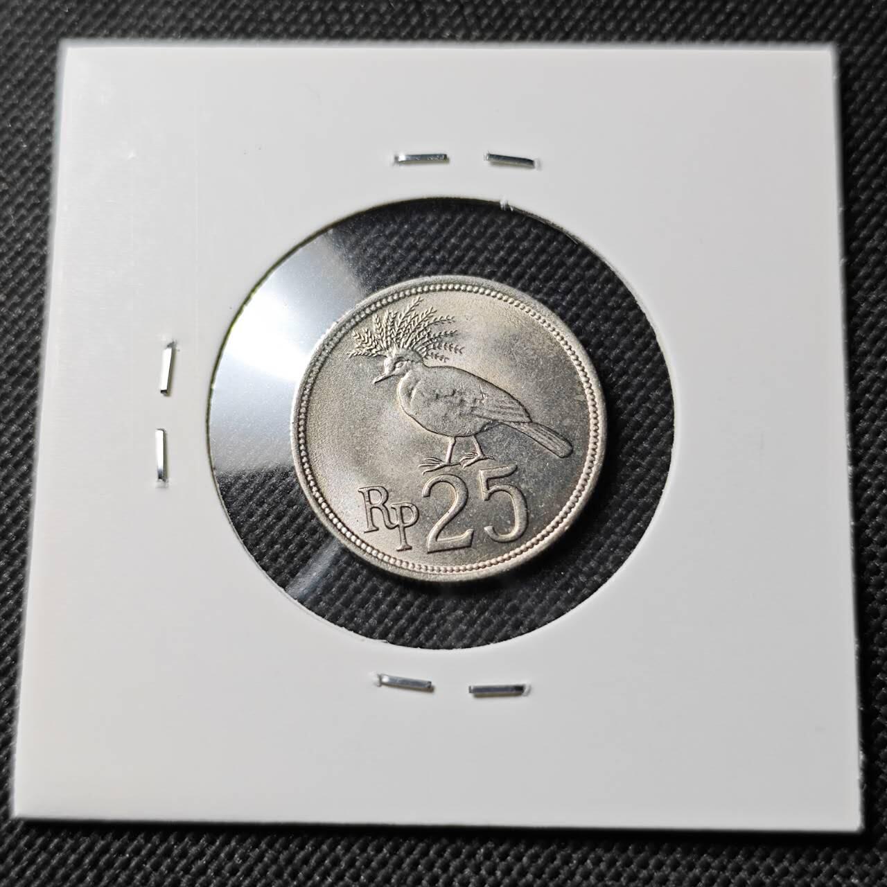 KK钱币收藏小铺  第390期  2月预留时间 周末发货  印度尼西亚25卢比 好品