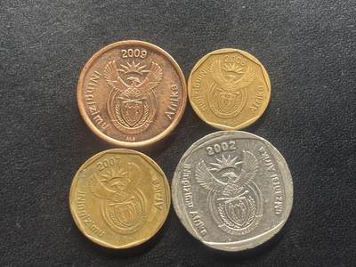 邮泉阁限时拍卖第四十场 非洲专场（硬币在国外。请付邮费6元。） - 南非ININGIZIMU语4枚