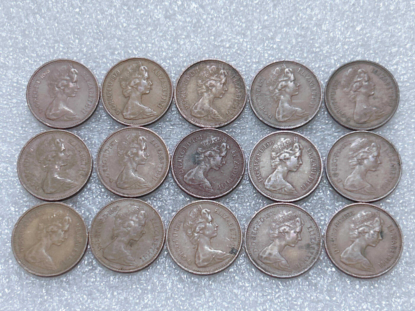 第一海外回流一元起拍收藏 散集专场  第296期 英国1便士硬币 15枚 花冠女王版