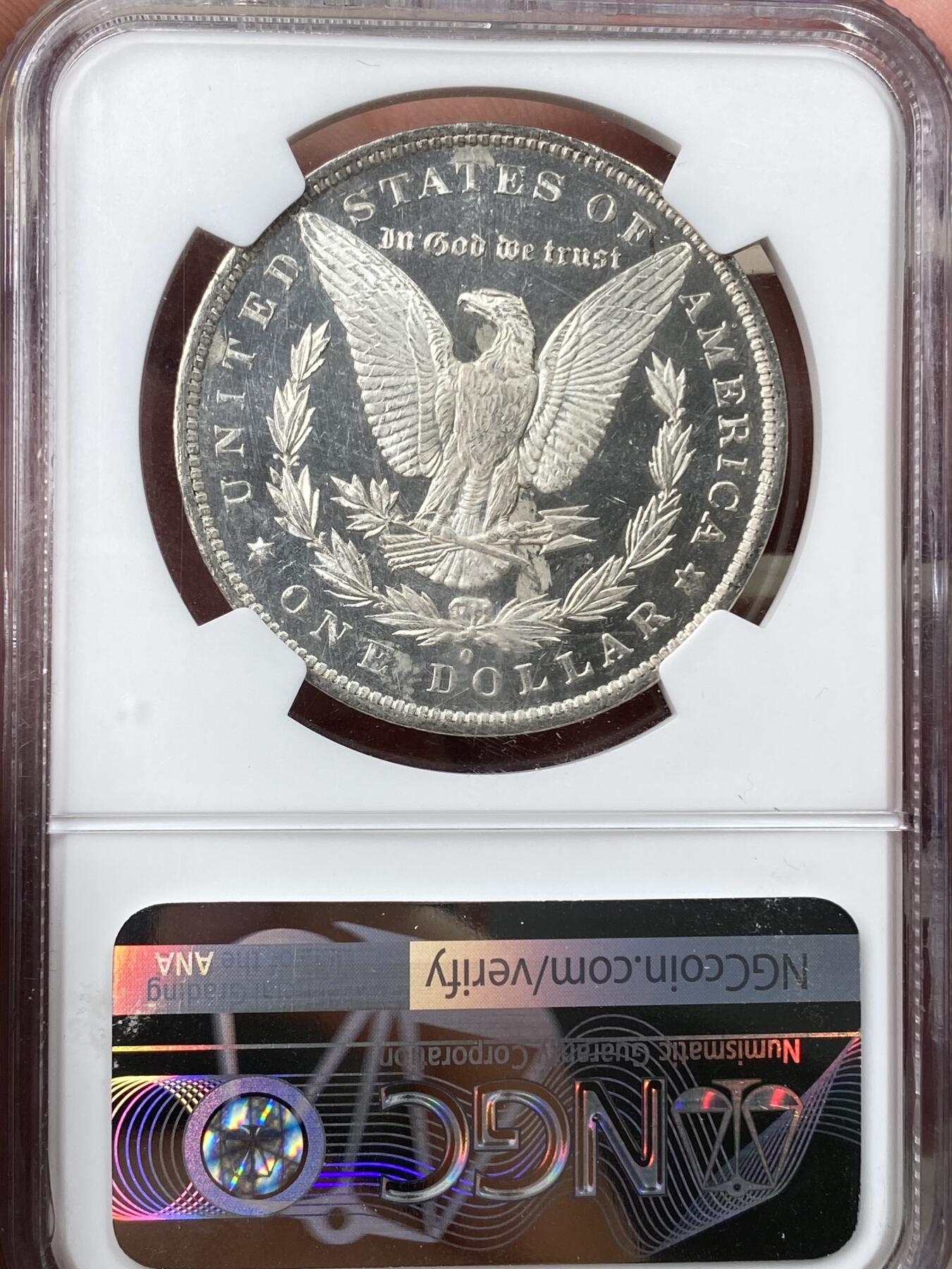 万国钱币拍卖第060期（万国六十期纪念大拍） NGC MS63DPL 1883O美国摩根女神一美元银币 罕见DPL评分 深度镜面喷砂类精制质感 顶级收藏品质