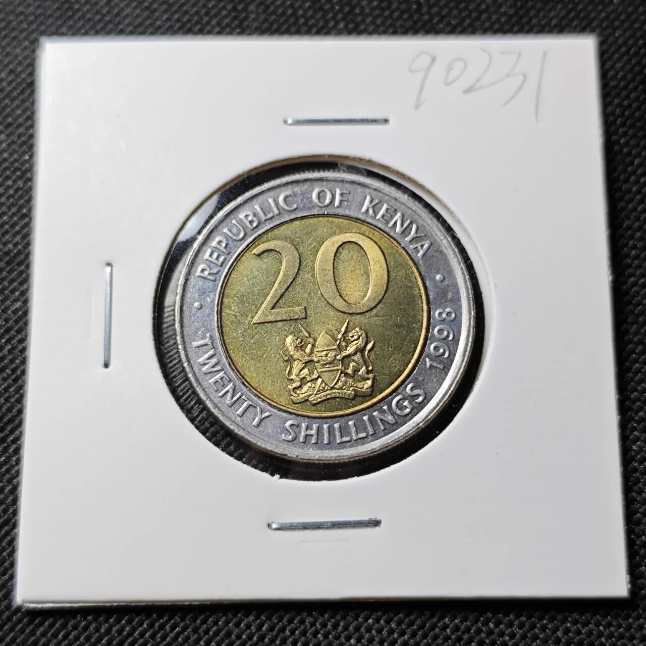KK钱币收藏小铺  第390期  2月预留时间 周末发货  1998肯尼亚20先令