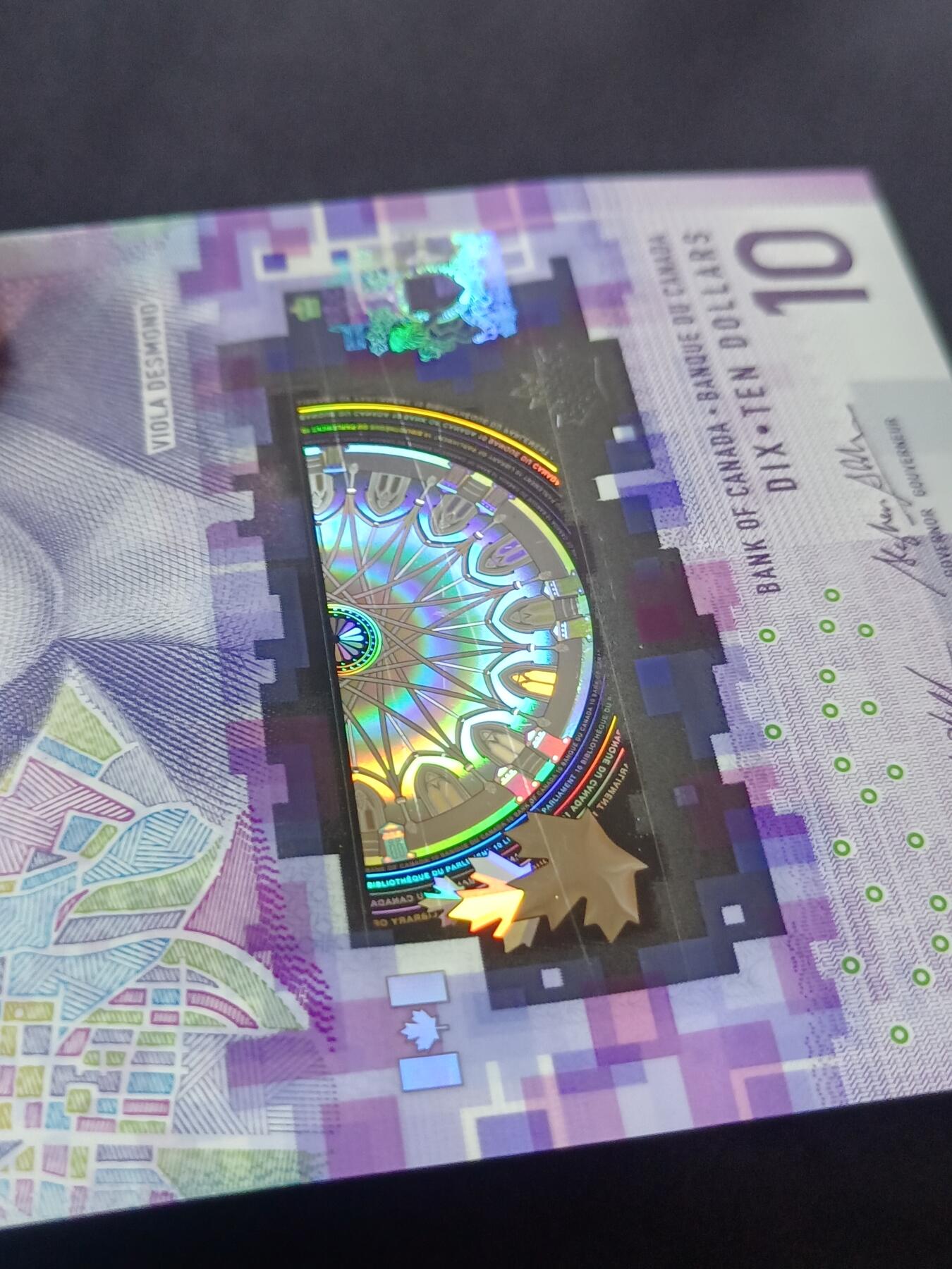 【游宝拍卖】乙巳蛇年第115期 蛇年收官场 加拿大-10元【戴斯蒙版 2018年IBNS最佳钞票 全新UNC-】