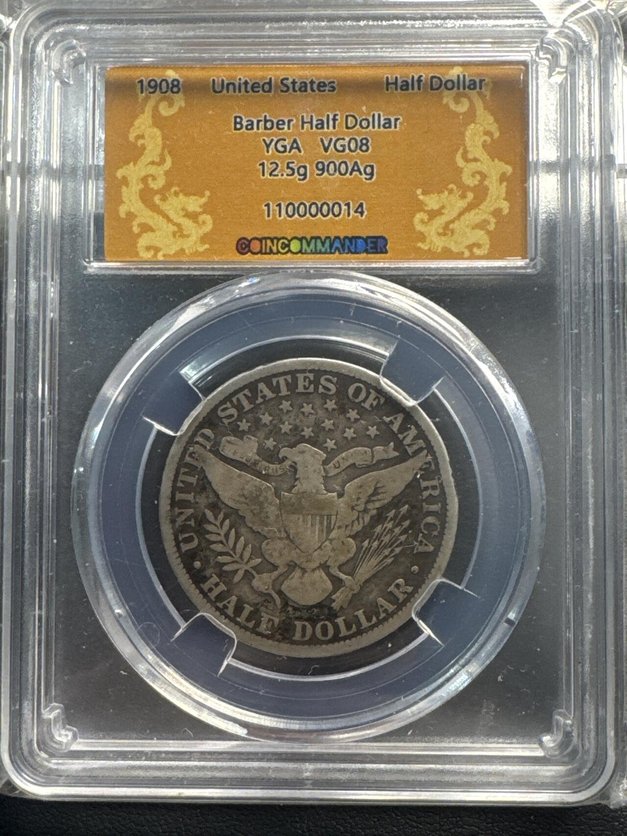 ❤️【币观天下】❤️ 第341期钱币拍卖- 2026.1.30周五晚上6点半场-长期征集拍品 春节前最后一场本场不能存放 节后恢复拍卖 美国1908年半美元银币