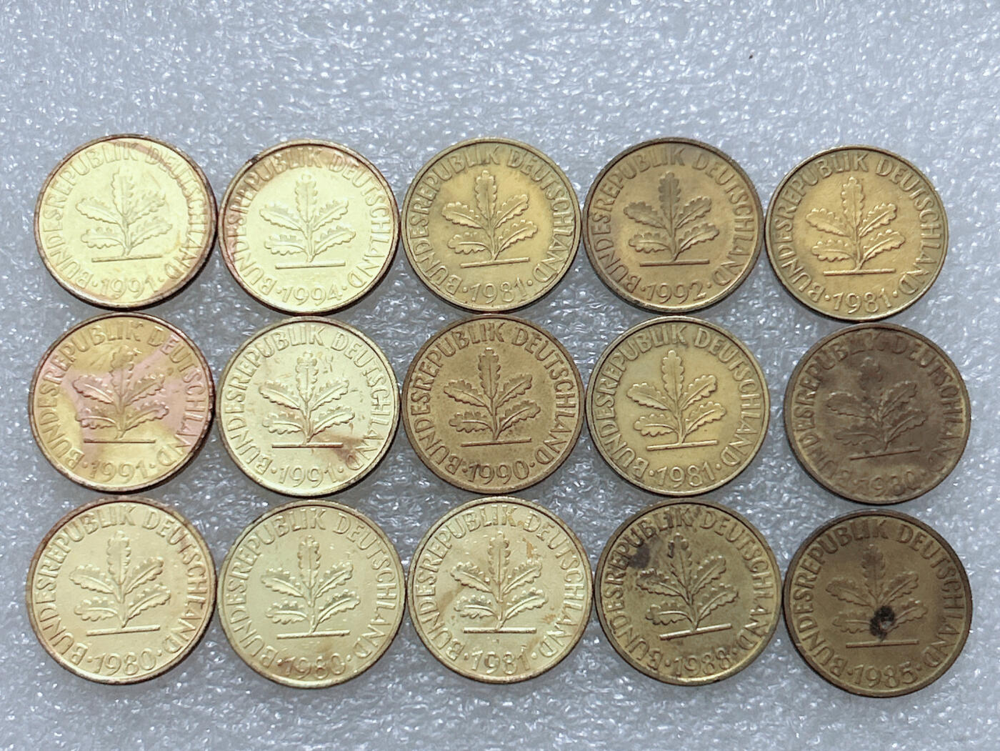 第一海外回流一元起拍收藏 散集专场  第296期 德国10芬尼硬币 15枚