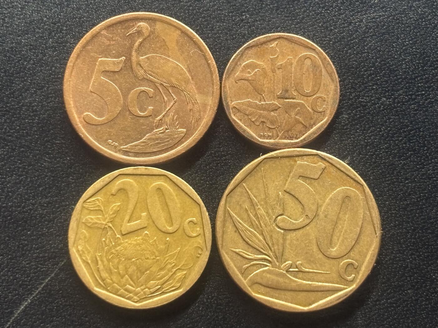 邮泉阁限时拍卖第四十场 非洲专场（硬币在国外。请付邮费6元。） 南非博尔瓦语4枚