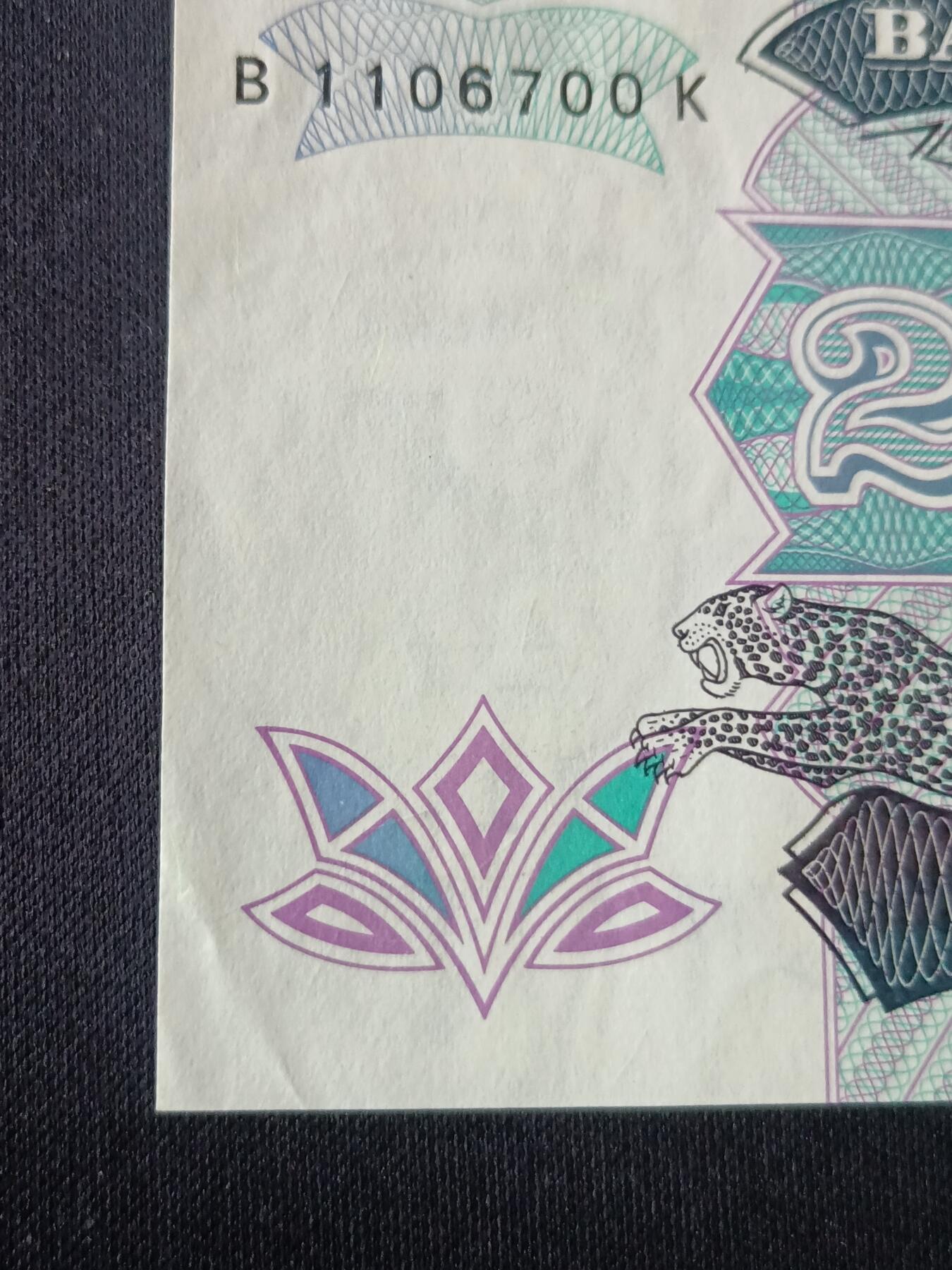 【游宝拍卖】乙巳蛇年第115期 蛇年收官场 扎伊尔-5万【1991年 全新UNC- 折角】