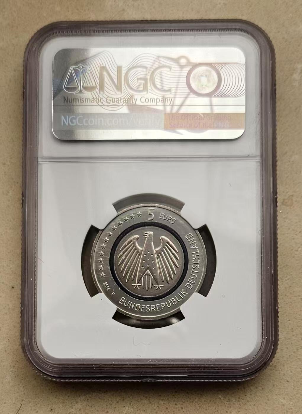 ❤️【币观天下】❤️ 第341期钱币拍卖- 2026.1.30周五晚上6点半场-长期征集拍品 春节前最后一场本场不能存放 节后恢复拍卖 克劳斯获奖币德国2016年蓝色星球5欧元纪念币NGC评级币