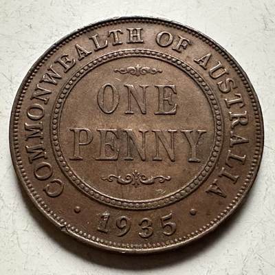 🌹外币初藏🌹🐯2026年第13场  每周二四六晚8️⃣点 接代拍 - 澳大利亚1935年一便士