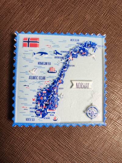 阳大大卡牌拍卖第96期（持续收拍品，周五晚上九点截拍，进群福利早知道） - 挪威地图 树脂冰箱贴