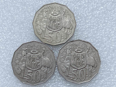 第一海外回流一元起拍收藏 散集专场  第296期 - 澳大利亚50分硬币 3枚