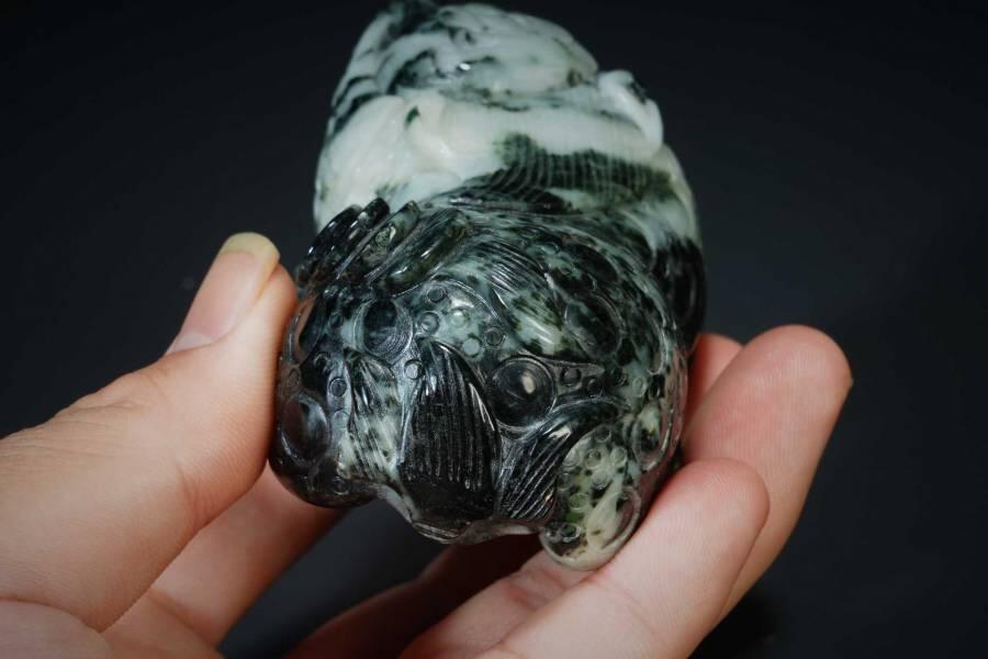 上海都达杂项专场十二（全场包邮】 天然独山玉精雕《招财貔貅》摆件83-40