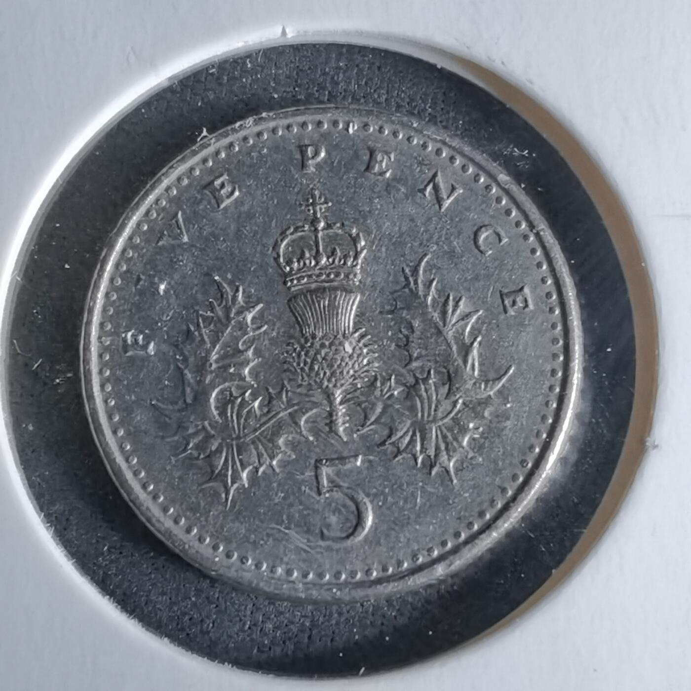 沼泽如烟--第979场 英国1991年5便士