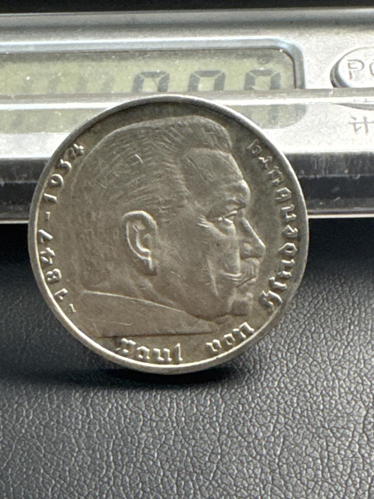 ❤️【币观天下】❤️ 第341期钱币拍卖- 2026.1.30周五晚上6点半场-长期征集拍品 春节前最后一场本场不能存放 节后恢复拍卖 1936年德国5马克兴登堡元帅银币，13.9克900银