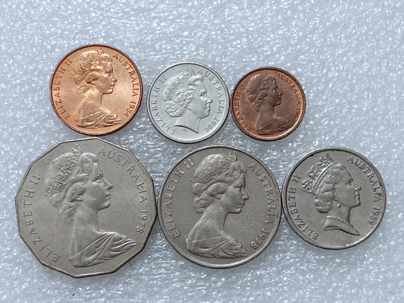 第一海外回流一元起拍收藏 散集专场  第296期 澳大利亚硬币 6枚
