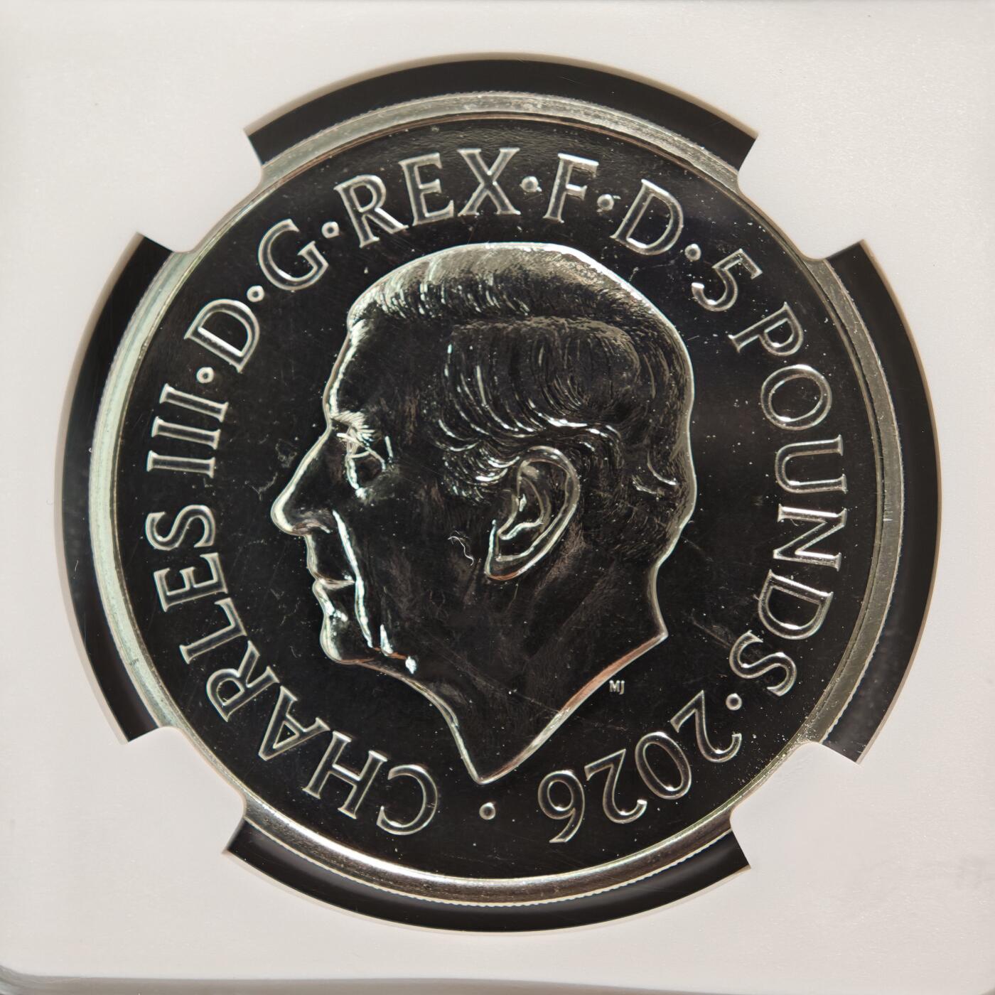 【德藏】世界币章拍卖第163期（拍品征集中~欢迎藏友联系） 2026年 英国伊丽莎白二世第一版肖像精铸纪念类精制镍币 NGC MS66DPL