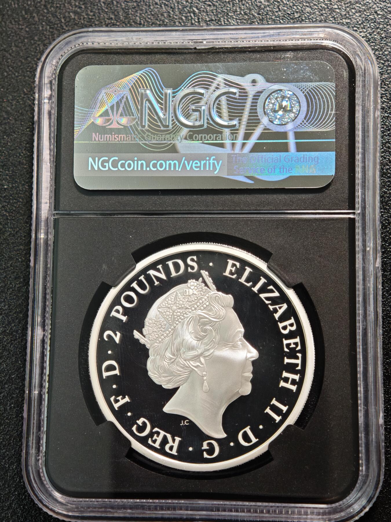 【德藏】世界币章拍卖第163期（拍品征集中~欢迎藏友联系） 满分！2018年 英国不列颠尼亚1盎司精制银币 999银 1盎司 NGC PF70UC